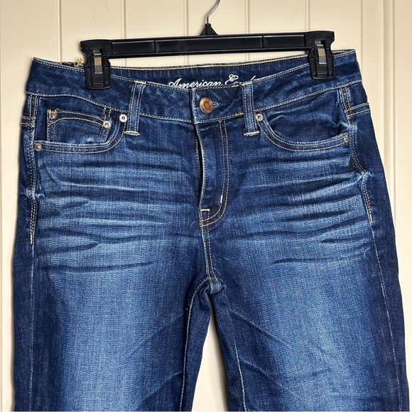American Eagle Jeans Women's Sz. 2R Slouchy Stretch Cotton Blend 9" Rise - Picture 2 of 11